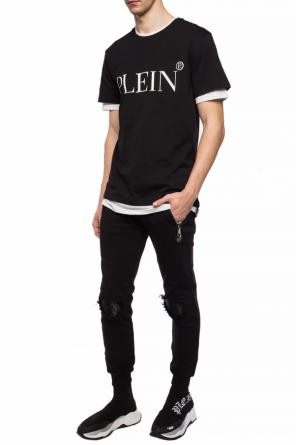 Double-layered t-shirt with logo, zdjęcie 2 Double-layered t-shirt with logo od Philipp Plein